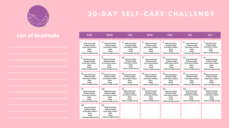 30 Day Self-Care Challenge - Caregiving Gracefully